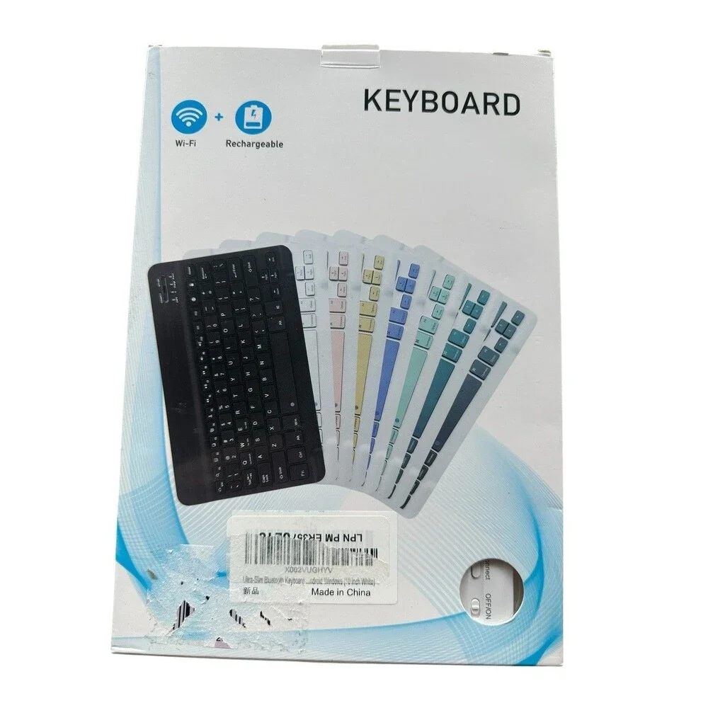 K350 Multi-Device Bluetooth Keyboard Rechargeable White Wireless Ultra Slim